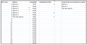 Table layout for dynamically removing blank cells